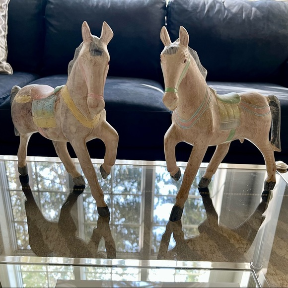 Beautifully patinaed male and female horse statue pair - Picture 2 of 11